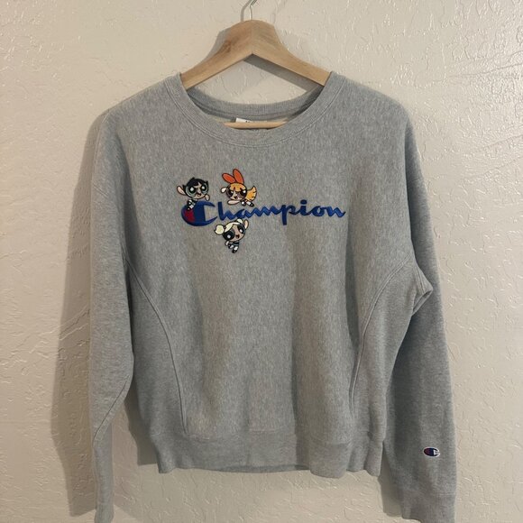 Champion x Powerpuff Girls Reverse Weave Crewneck Sweater - Picture 1 of 10